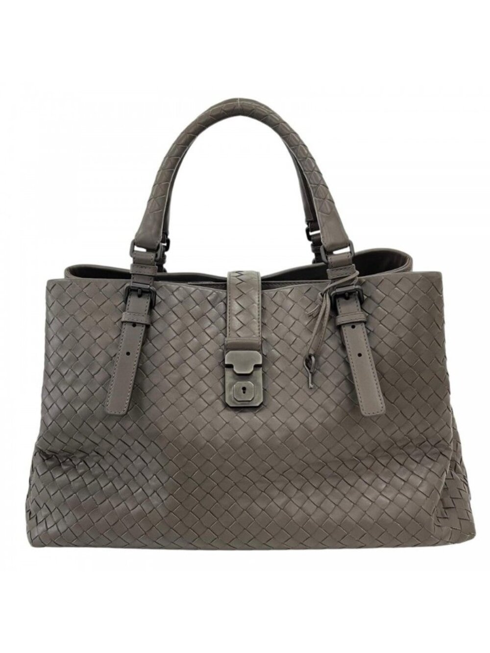 Bottega Veneta Handbag Rome Leather Gray